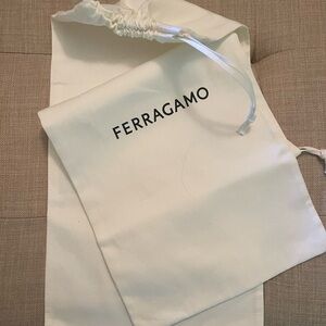 Salvatore Ferragamo Off-White Drawstring Dust Bags 💼